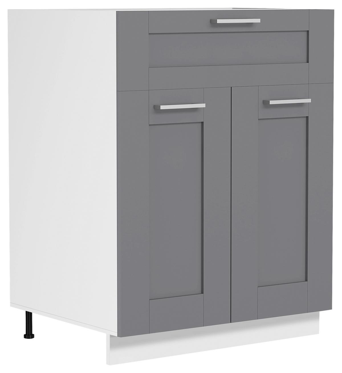 Küchenunterschrank Colura - Anthrazit/Weiß, Trend, Holzwerkstoff/Kunststoff (60/82/46cm) - MID.YOU