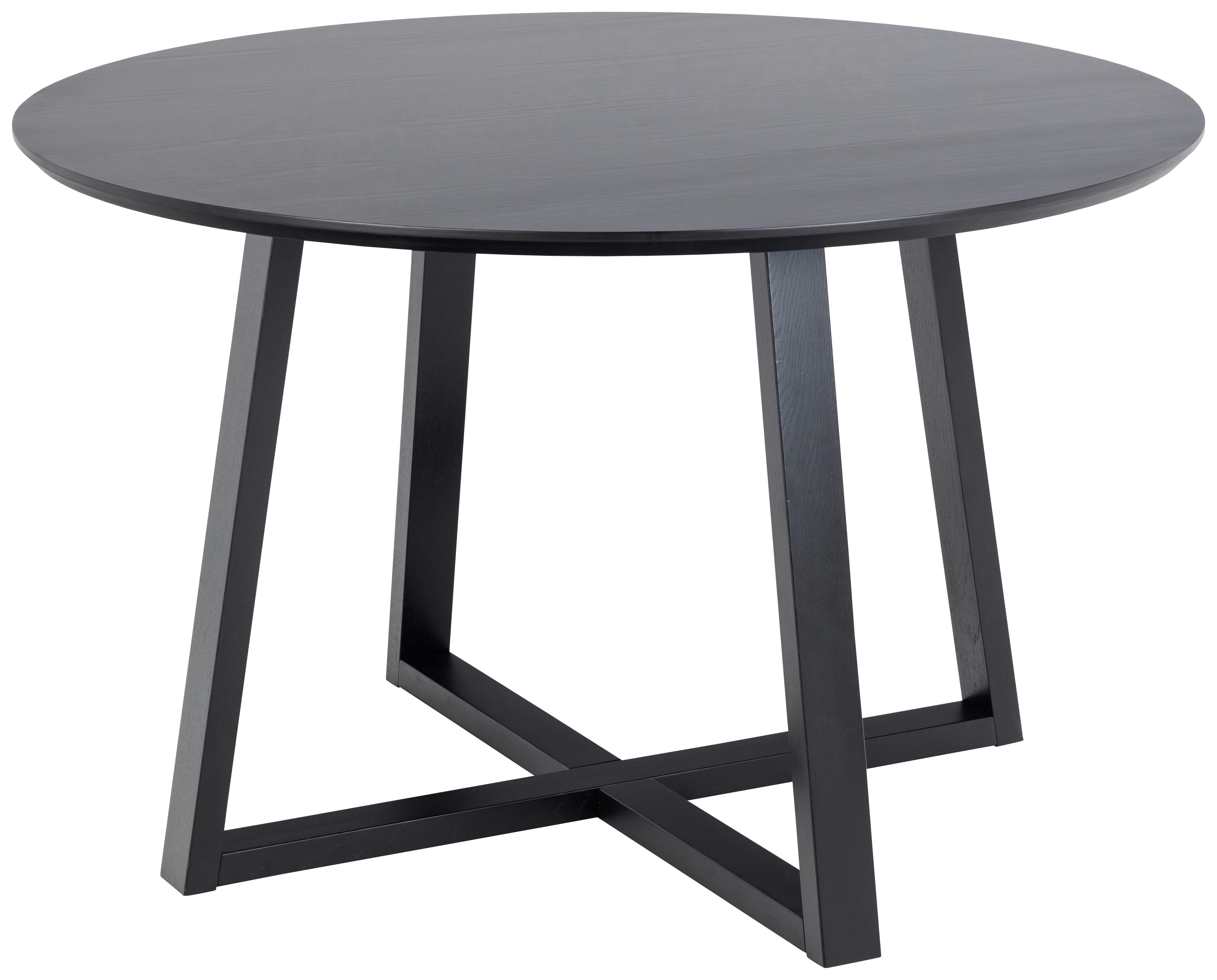 Esstisch Rund Malika 120x75 Cm Schwarz - Schwarz, MODERN, Holz/Holzwerkstoff (120/120/75cm) - MID.YOU