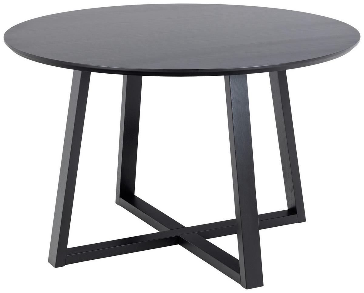 Esstisch Rund Malika 120x75 Cm Schwarz - Schwarz, MODERN, Holz/Holzwerkstoff (120/120/75cm) - MID.YOU