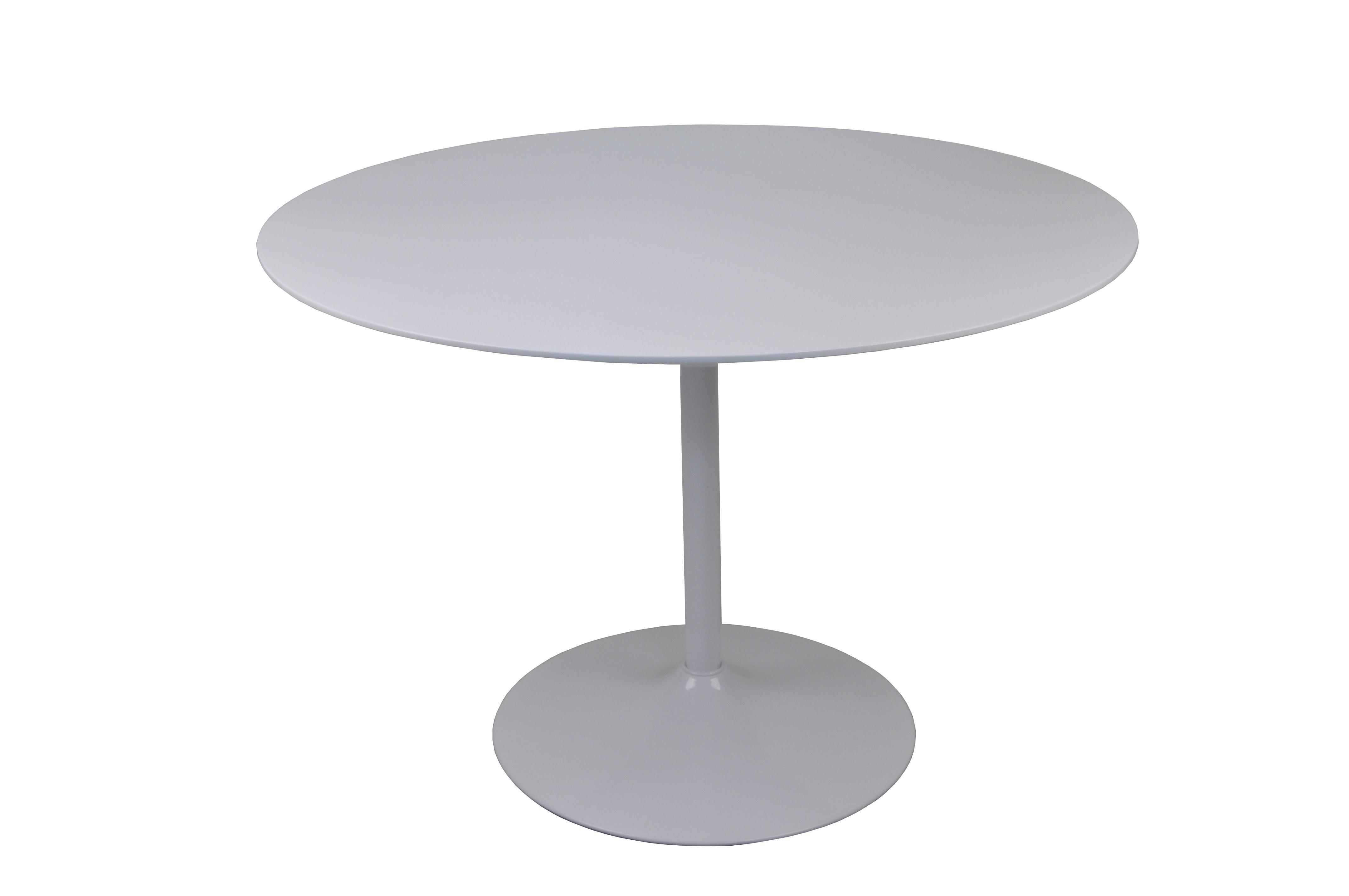 Esstisch Weiß B: 110 cm - Weiß Hochglanz/Weiß, MODERN, Holzwerkstoff/Metall (110/110/75cm) - Livetastic