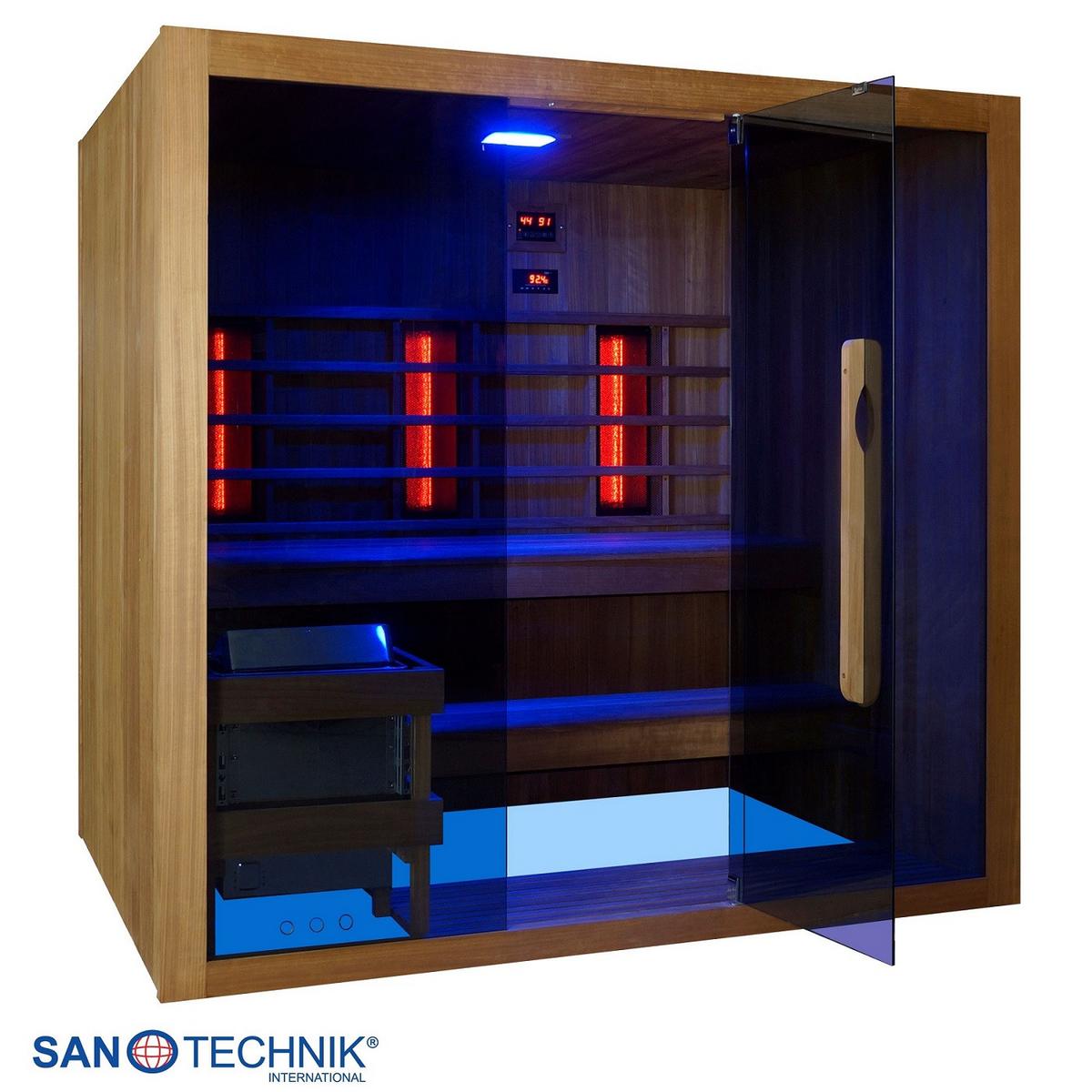 Sauna- und Infrarotkabine Kotka Naturfarben B: 150 cm - Naturfarben, KONVENTIONELL, Holz (200/150/190cm) - Sanotechnik