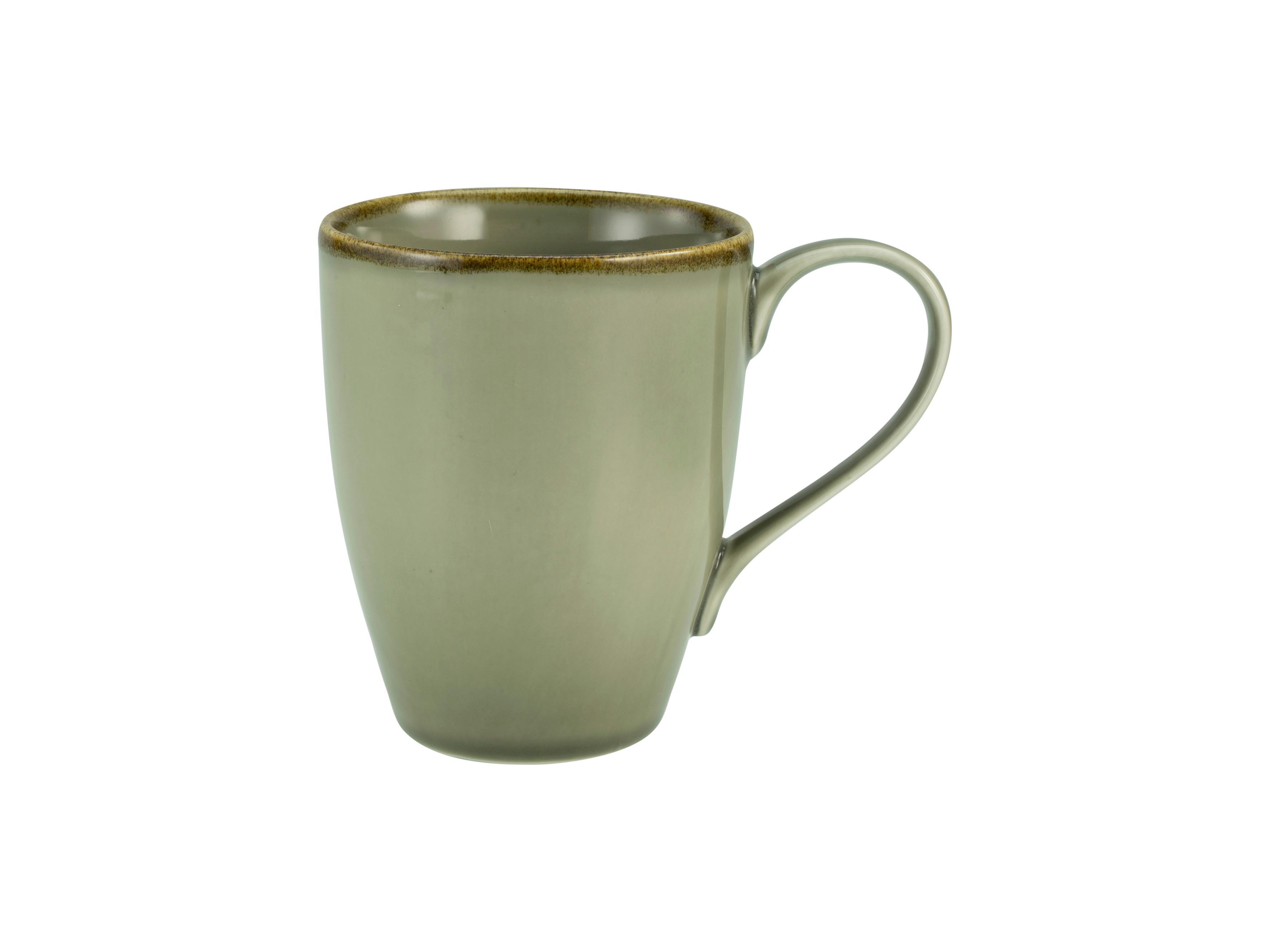 Hrnček Na Kávu Linen, 330ml - sivohnedá, keramika (13/9/11cm) - Premium Living