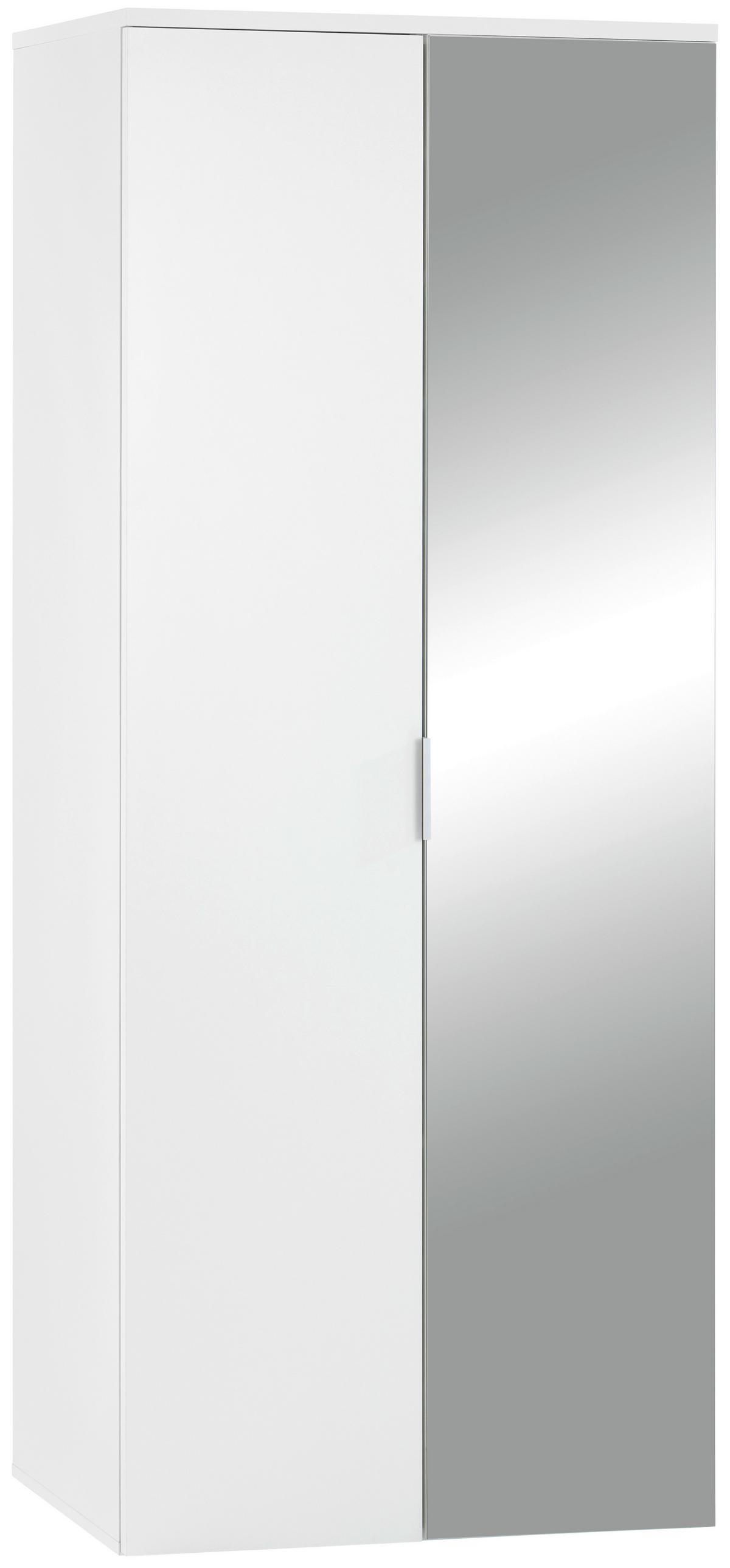 Schuhschrank Weiß Mit Spiegeltür B: 80 Cm - Weiß, MODERN, Holzwerkstoff (80/190/38cm)