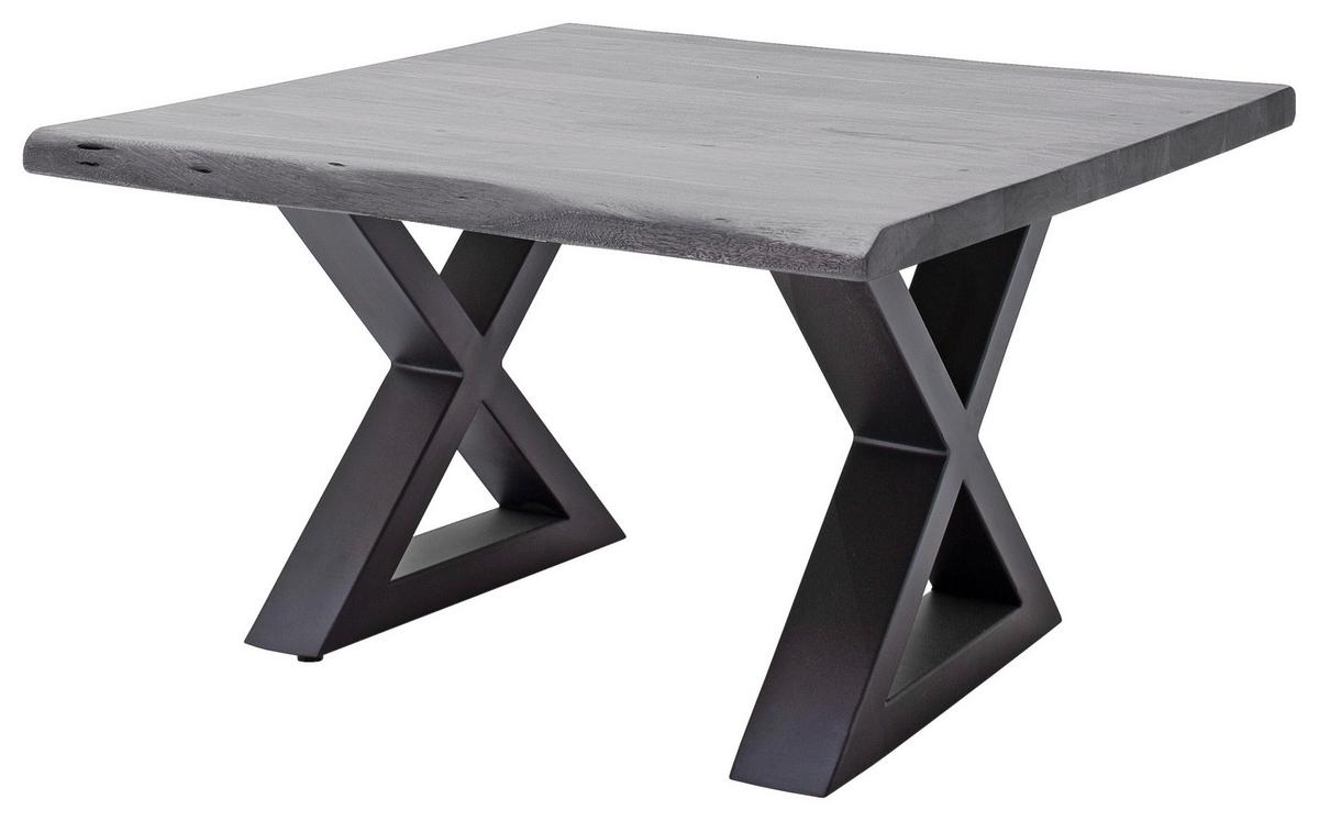 Couchtisch Holz Mit Massiver Tischplatte Cartagena, Akazie - Anthrazit/Grau, MODERN, Holz/Metall (75/45/75cm)