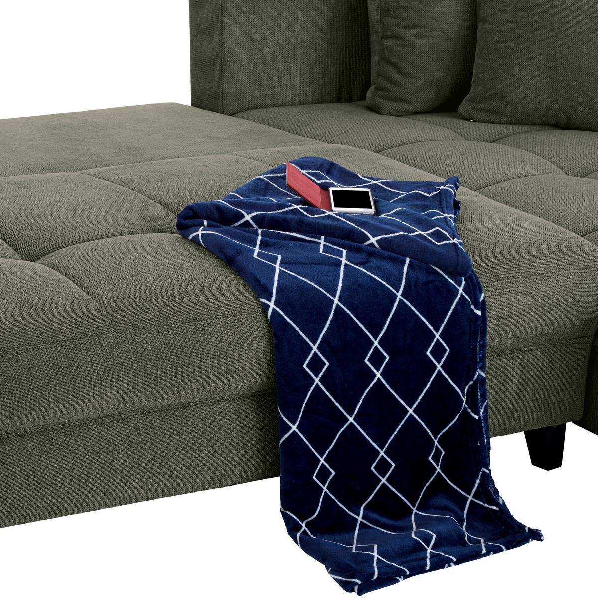 Ecksofa Mendoza - Schwarz/Grau, Design, Textil (309/197cm) - Ondega