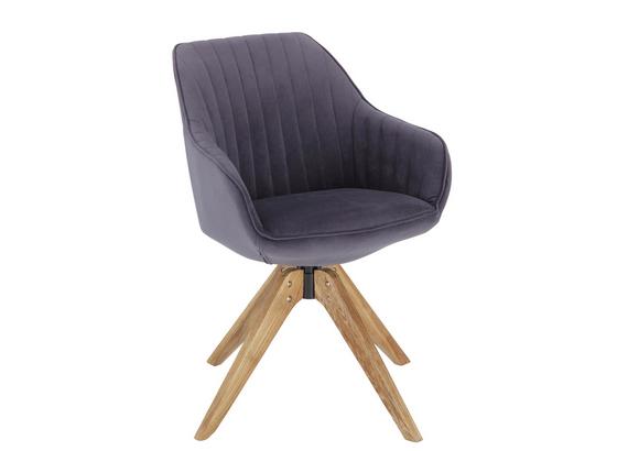 Židle S Područkami Chill - šedá/barvy dubu, dřevo/textil (60/83/65cm) - Modern Living Židle S Područkami Chill - šedá/barvy dubu, dřevo/textil (60/83/65cm) - Modern Living