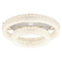 LED-Deckenleuchte Memory-Funktion - Klar/Chromfarben, KONVENTIONELL, Glas/Kunststoff (60/19,5cm) - Globo