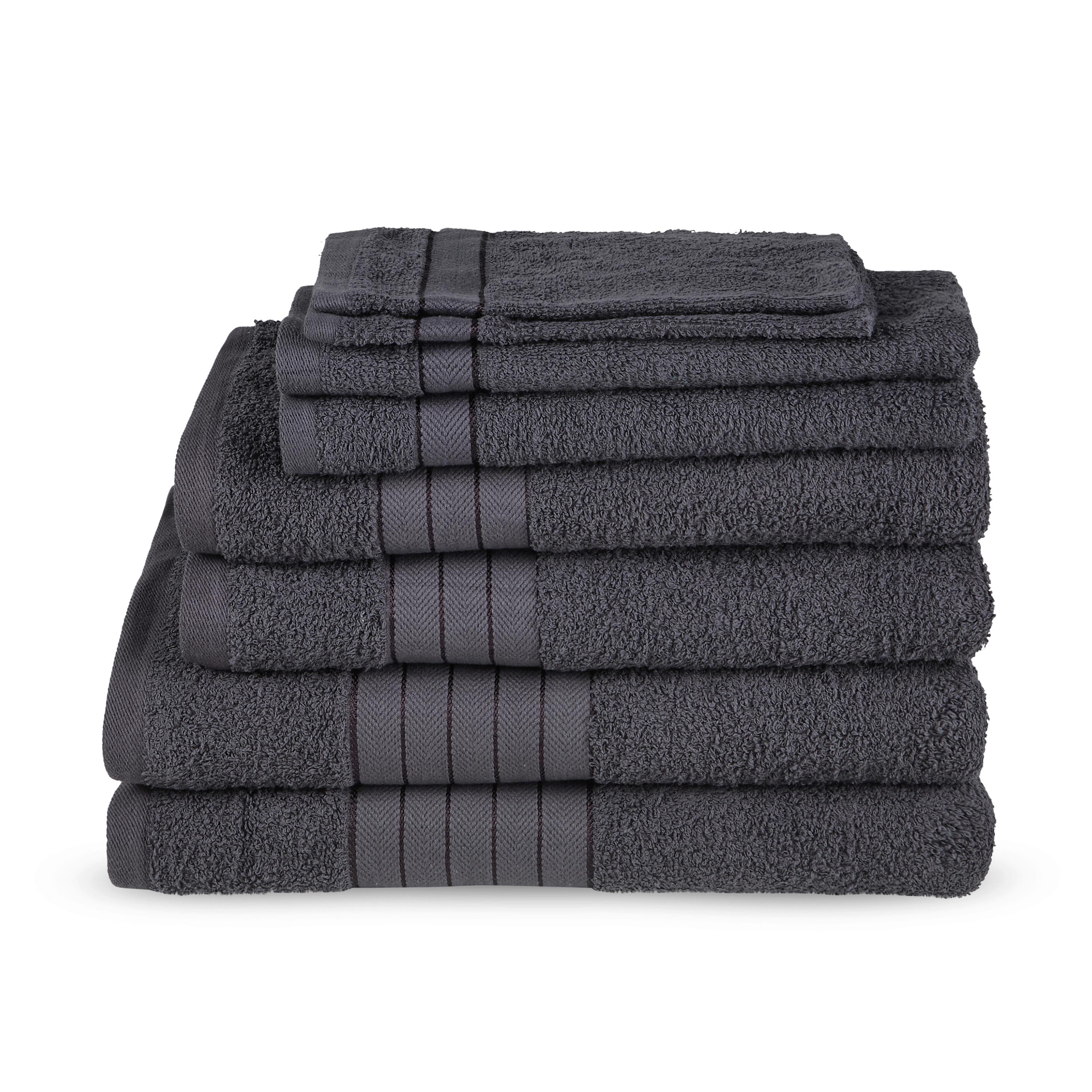 Frottierset 8-Teilig, 50x100 Anthrazit - Anthrazit, Basics, Textil