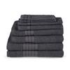 Frottierset 8-Teilig, 50x100 Anthrazit - Anthrazit, Basics, Textil