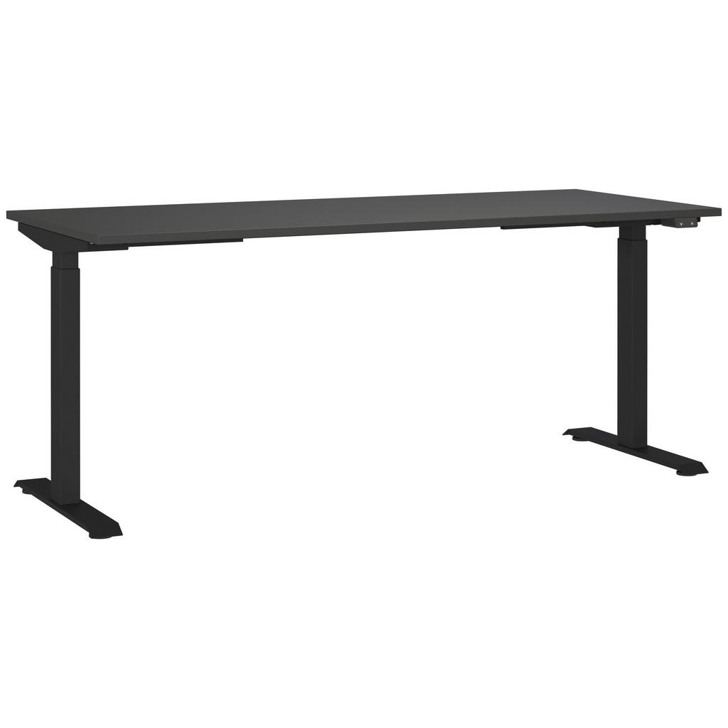 SCHREIBTISCH Schwarz/Graphitfarben L: 180cm