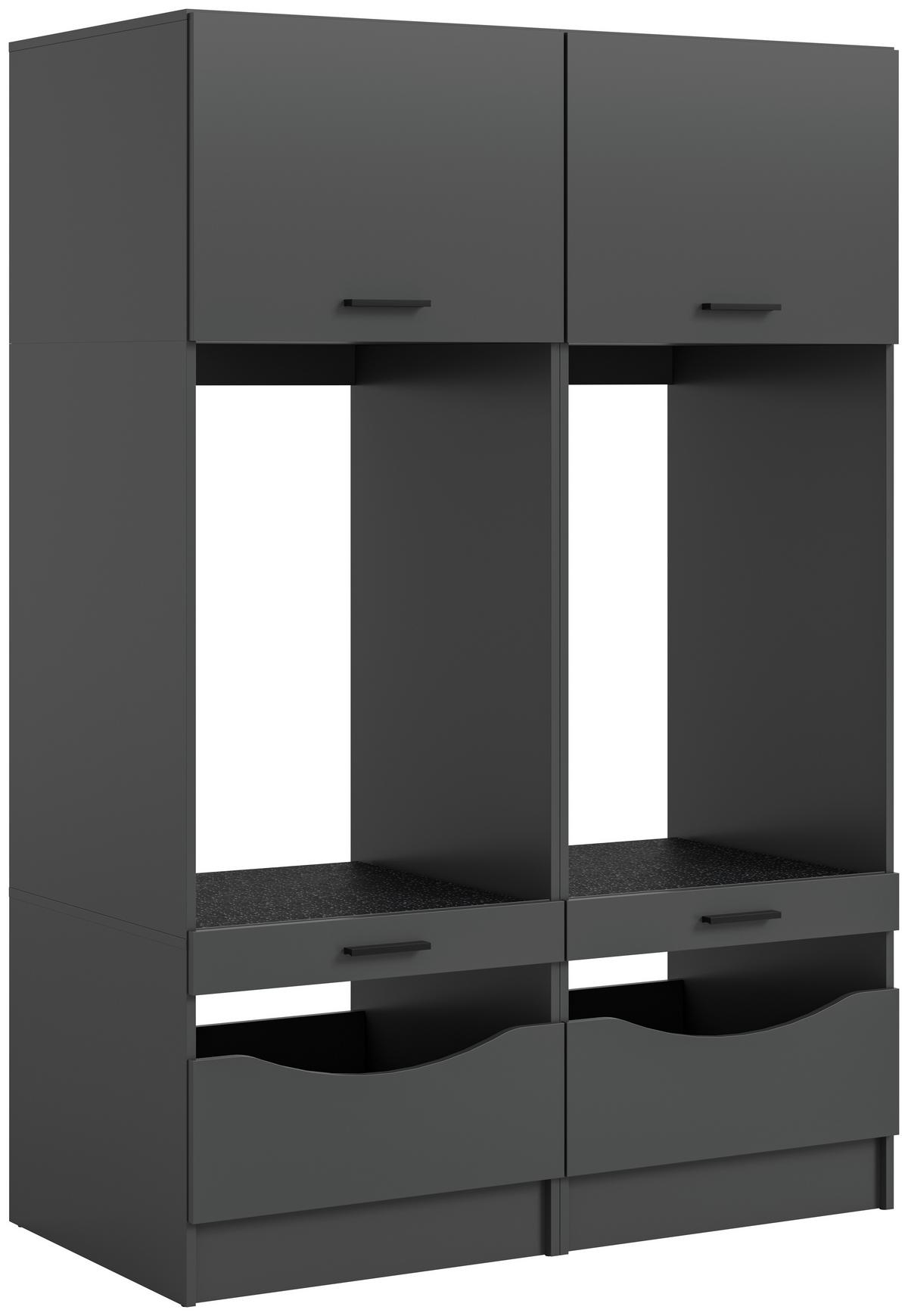 Prádelna Free Antracit - antracitová, Basics, kompozitní dřevo (133/195/68cm) - MID.YOU