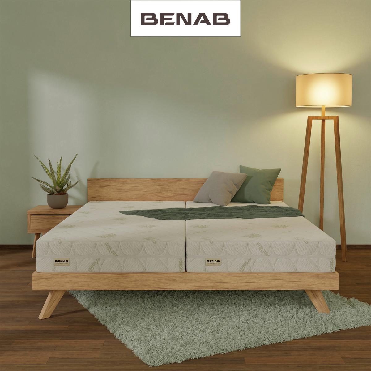 Obojstranný matrac Flora BIO H3/ H4, V: 16cm - biela/zelená, Lifestyle, textil (80/200cm) - Benab