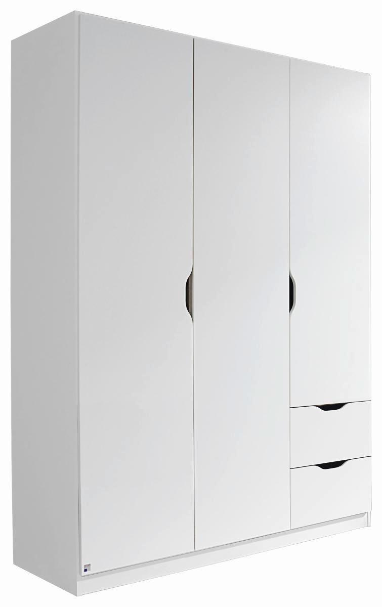 Drehtürenschrank Grifflos 136cm Freising, Alpinweiß