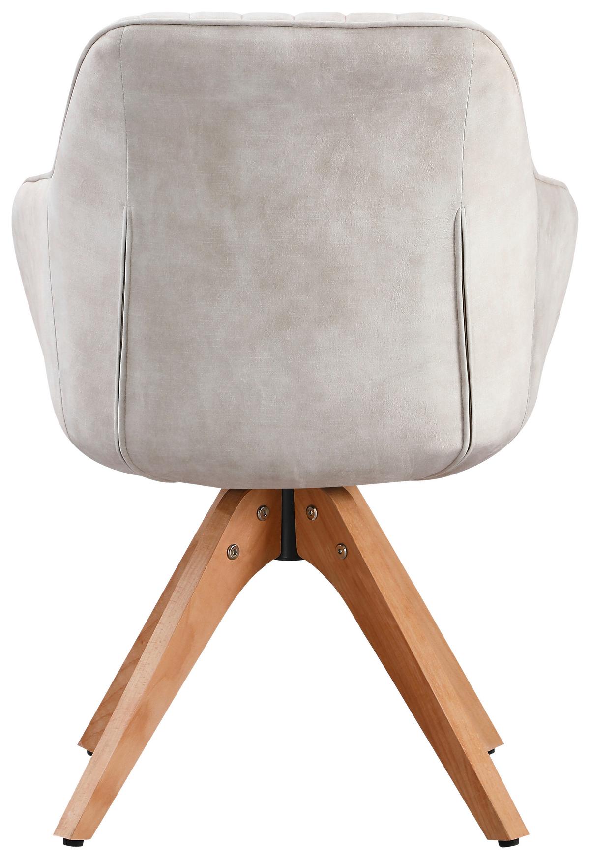 ŽIDLE S PODRUČKAMI RELAX -TOP- - barvy buku/béžová, Moderní, dřevo/textil (60/82/61cm) - Mömax