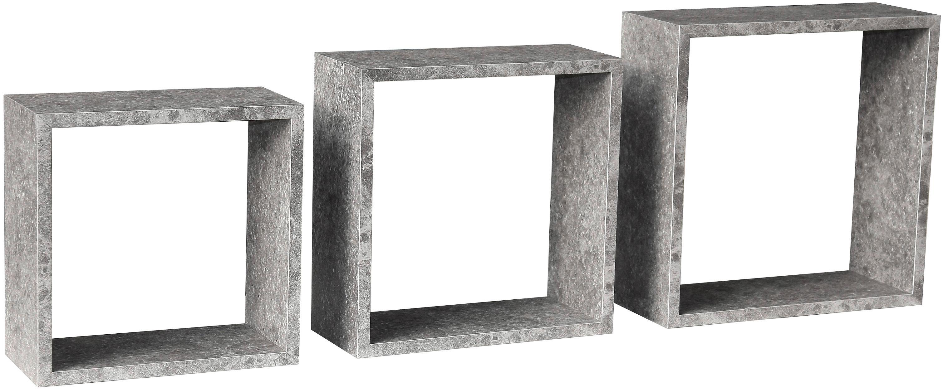 Wandregale Simple B: 30 cm Betonoptik 3-teilig