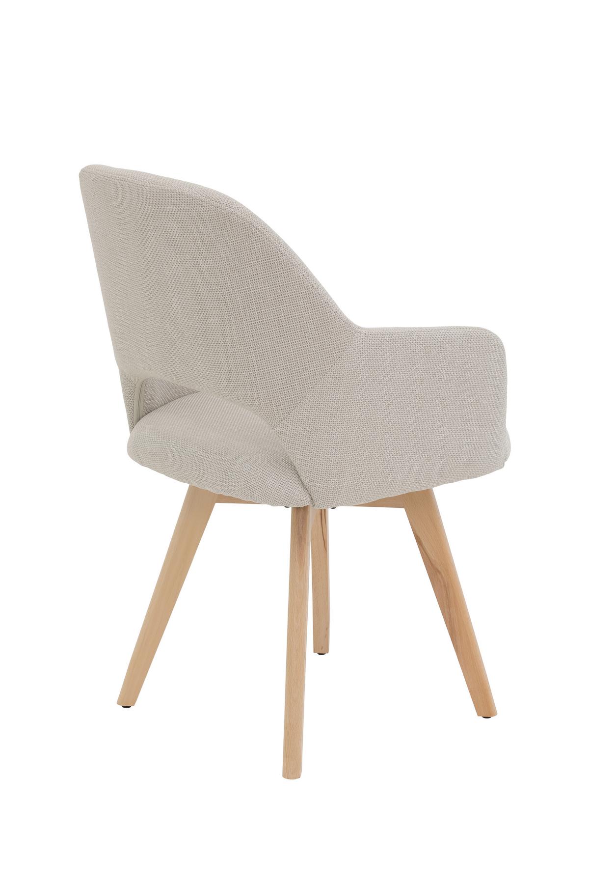 SESSELSET STADE S 2ER-SET - Beige/Buchefarben, MODERN, Holz/Textil (57/88/61cm) - P & B