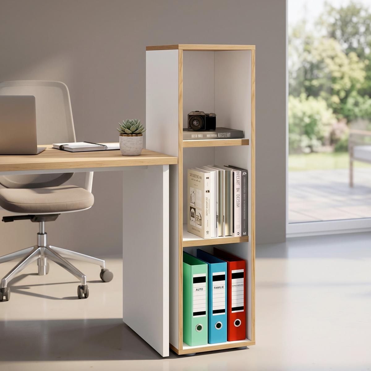 REGÁL NA ŠANÓNY SALIA B30 - čierna/biela, Design, kompozitné drevo/plast (30/110/33cm) - P & B