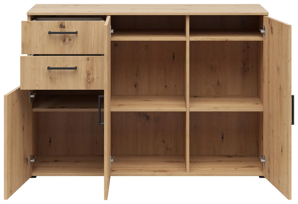 KOMODA Multistauraum - černá/antracitová, Moderní, kompozitní dřevo/plast (120/83/40cm)