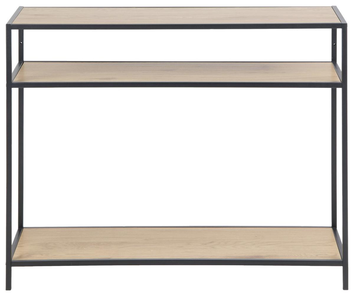 Konsolentisch Seaford Eiche Dekor/Metall B: 100 cm - Eichefarben/Schwarz, Trend, Holzwerkstoff/Metall (100/35/79cm) - MID.YOU