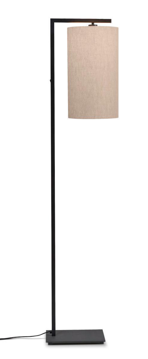 Stehlampe Boston Schwarz/ Hellbeige 1-Flammig - Beige/Schwarz, Basics, Textil/Metall (35/160cm) - It's about Romi