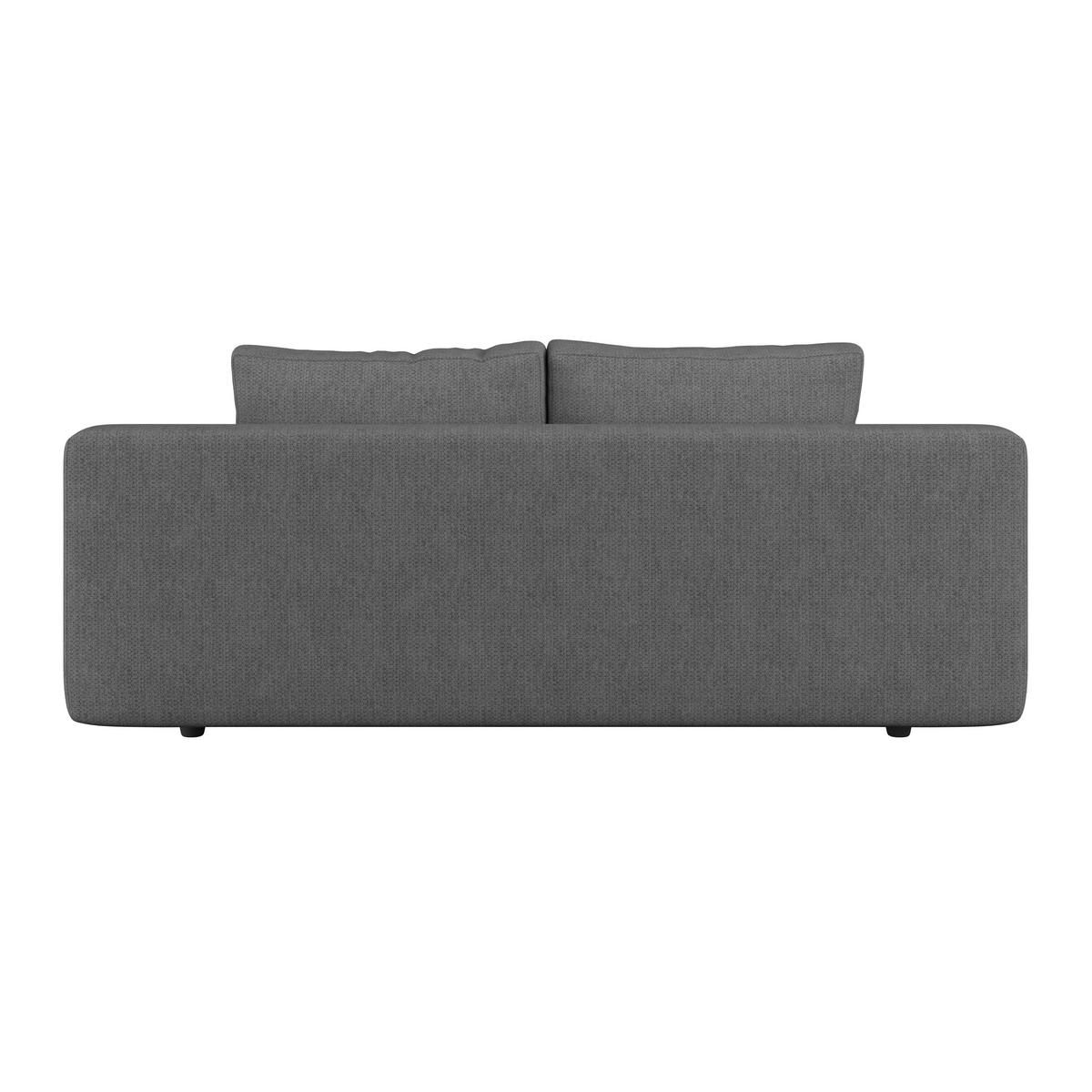 3-sitzer-sofa Mit Schlaffunktion Olso Dunkelgrau - Dunkelgrau/Schwarz, Trend, Holz/Kunststoff (205/72/100cm)