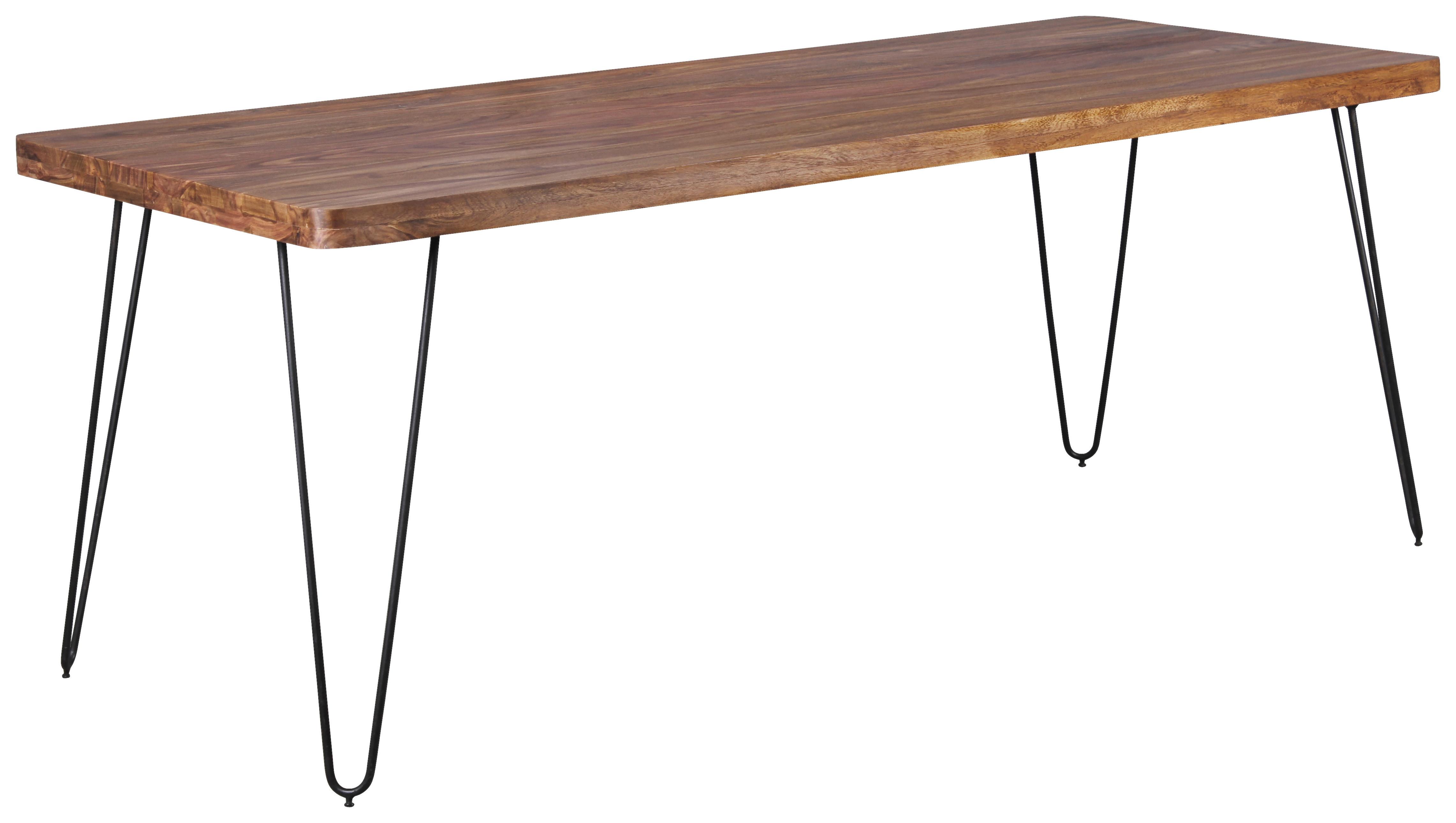 Esstisch Wl1.497 - Sheeshamfarben/Schwarz, Design, Holz/Metall (200/80/76cm) - MID.YOU