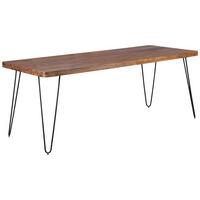 ESSTISCH WL1.497 - Sheeshamfarben/Schwarz, Design, Holz/Metall (200/80/76cm) - MID.YOU