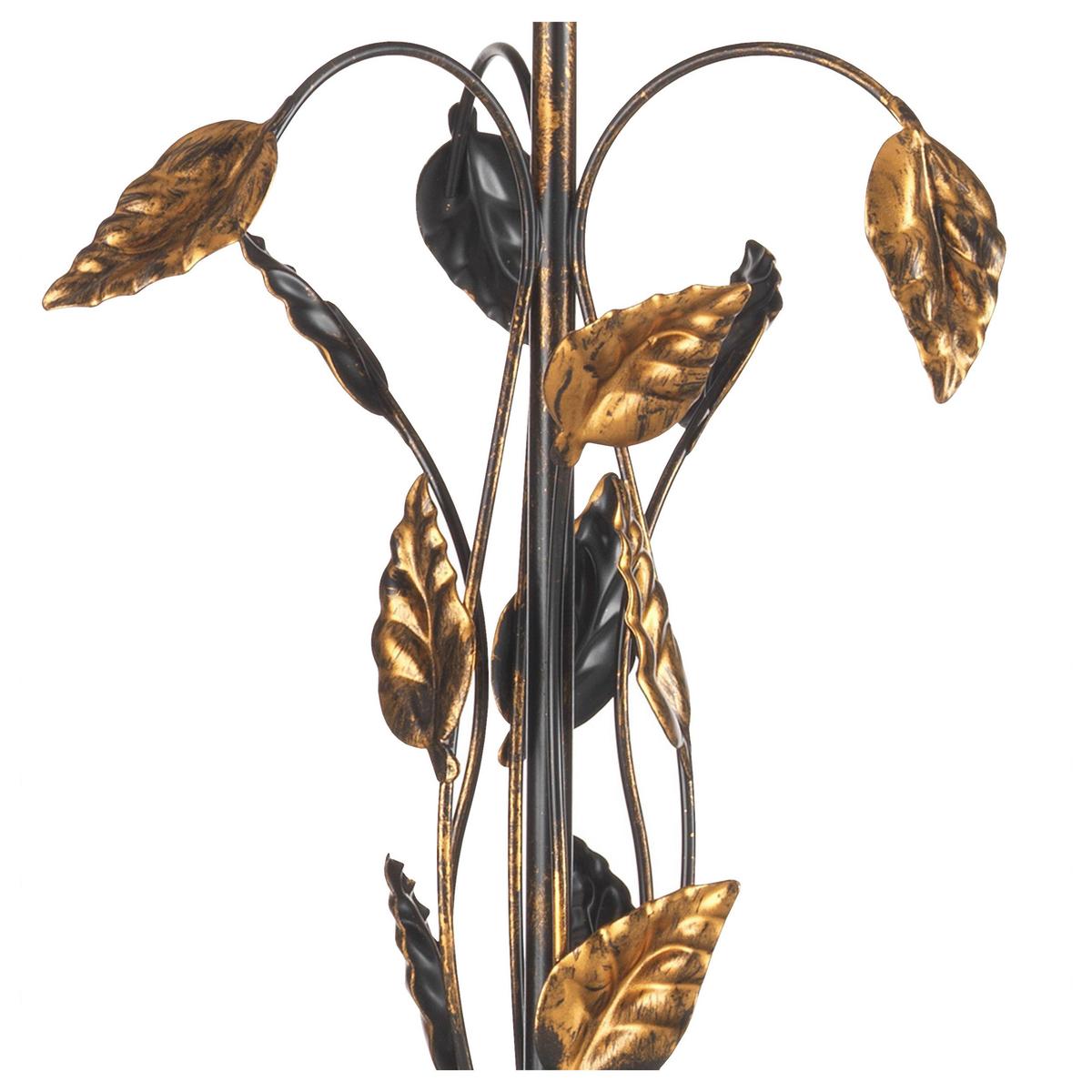 Tischleuchte Collana Bronzefarben L: 20 cm - Bronzefarben/Cappuccino, KONVENTIONELL, Kunststoff/Metall (20/20/40cm)