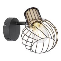 Strahler 54012-1s - Schwarz/Braun, KONVENTIONELL, Holz/Metall (12/16.5/16cm) - Globo