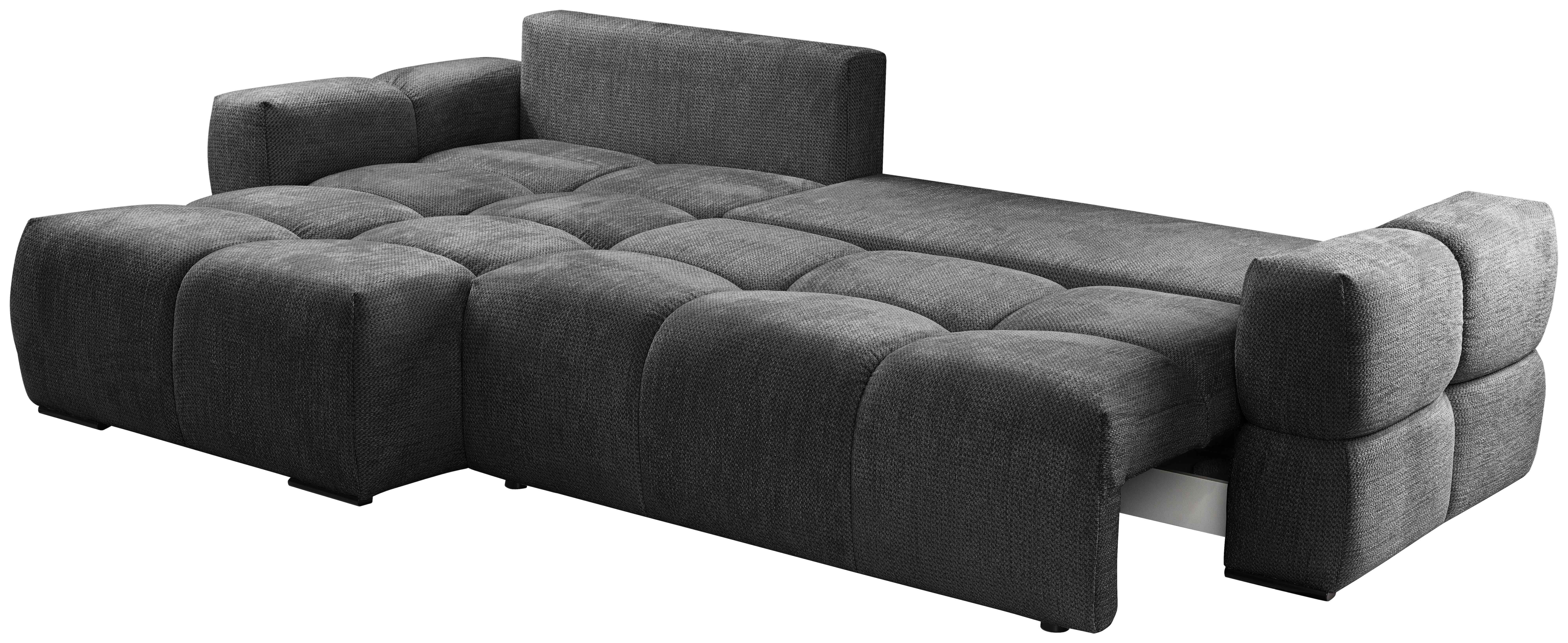 Ecksofa Taremi Anthrazit S 173x299 Cm - Anthrazit/Schwarz, Design, Textil (173/299cm) - Stylife