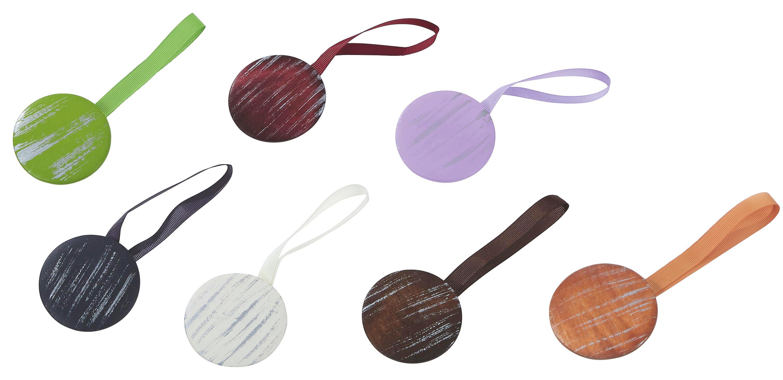 Függönyelkötő Kamila - Natúr/Sötétbarna, konvencionális, Fa (26cm) - Luca Bessoni