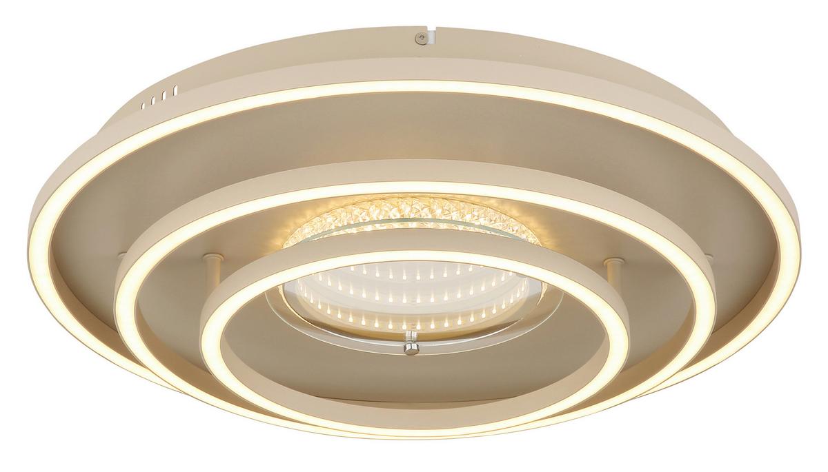 LED-Deckenleuchte Memory-Funktion - Sandfarben/Weiß, Design, Kunststoff/Metall (51,1/10,8cm) - Globo
