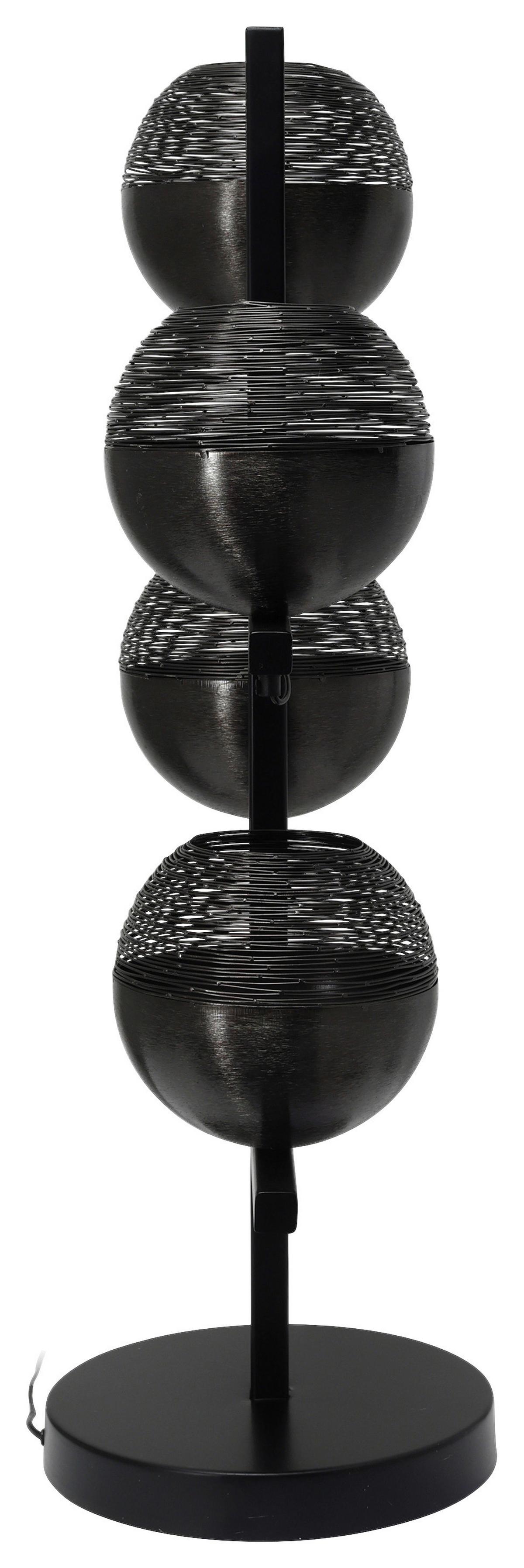 Stehleuchte Eclipse 125 Schwarz B: 31 Cm - Schwarz, Basics, Metall (31/39/92cm) - Kayoom