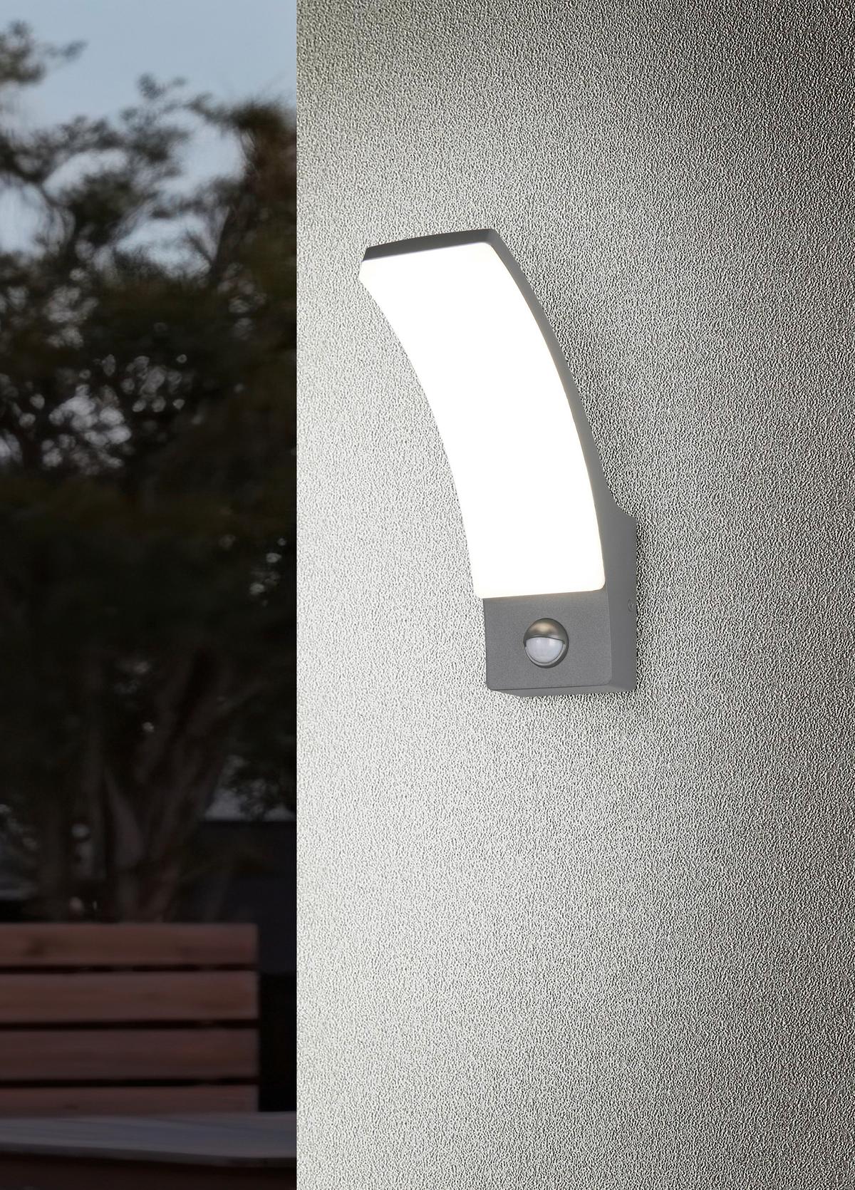 Außenwandleuchte Beja Anthrazit B: 22,5 Cm - Anthrazit, Design, Metall (8/22,5/18,5cm)