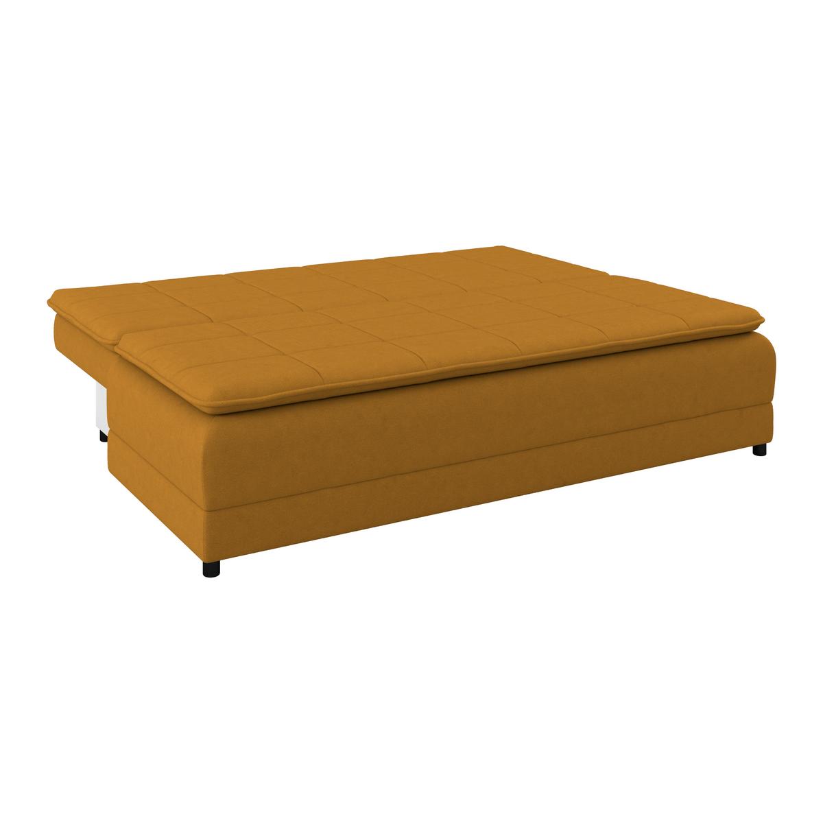 Pohovka s funkciou žltá farba - čierna/žltá, Modern, textil/plast (202/73-92/105cm) - Luca Bessoni