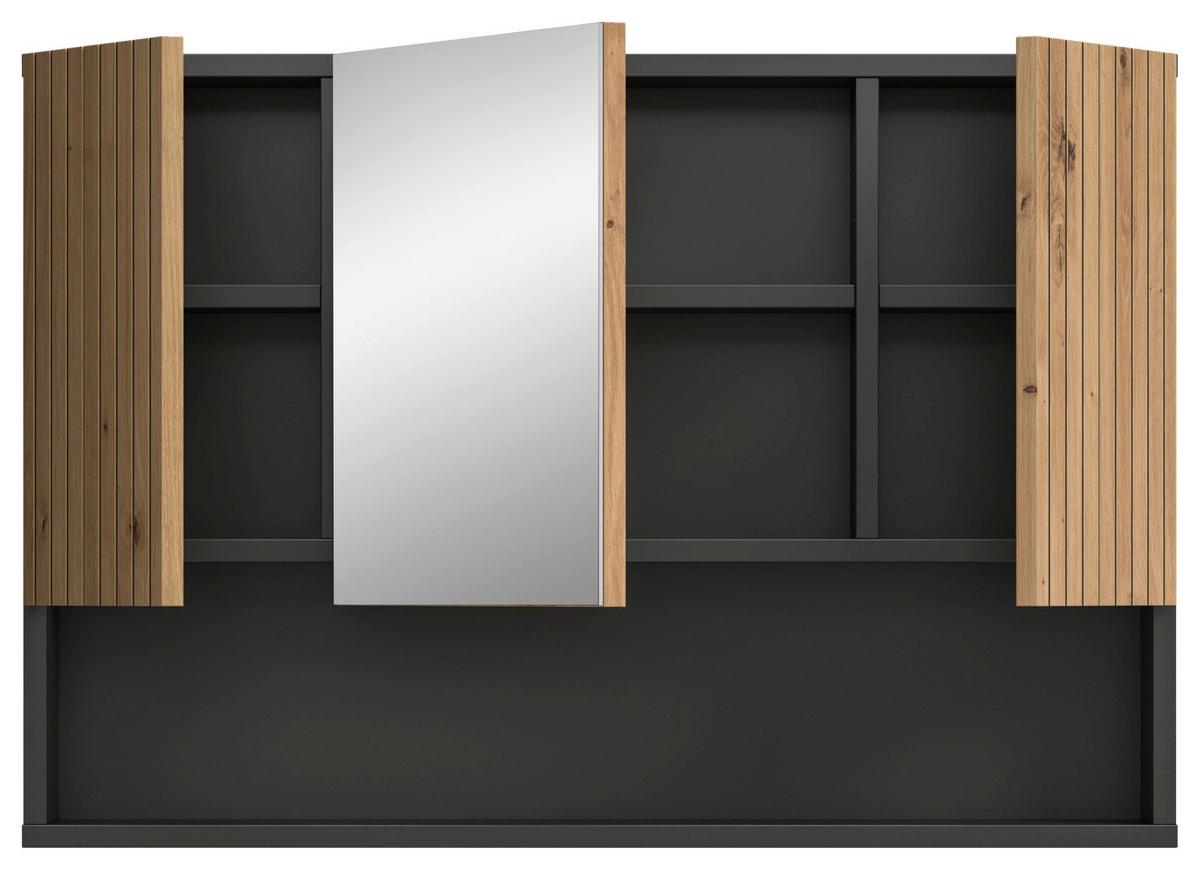 SPIEGELSCHRANK Mone Eiche Dekor B: 80cm - Eiche Artisan, Basics, Glas/Holzwerkstoff (80/55/17cm) - MID.YOU