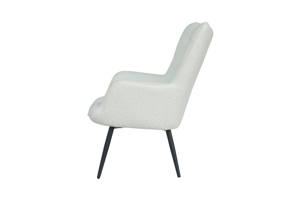 Sessel Uta Elfenbein B: 72 Cm - Elfenbein/Schwarz, Basics, Textil (72/97/80cm) - MID.YOU