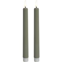 dlouhá svička LIORIS, 22 CM - olivově zelená, plast (2,2/22,5cm) - Mömax