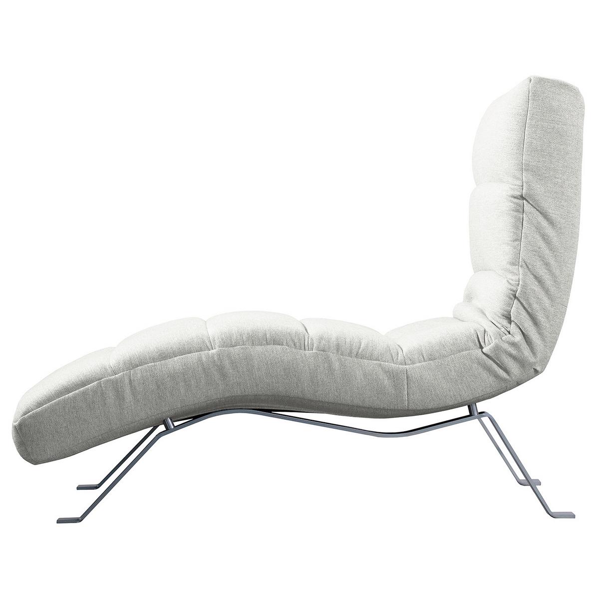 Relaxliege Swing Silver Hellgrau B: 65 cm - Silberfarben/Hellgrau, Design, Textil (65/65/171cm) - Livetastic