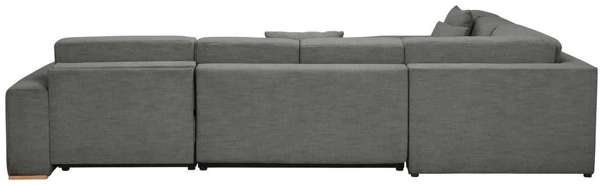 Wohnlandschaft Vouge Grau U: 283x371x208 Cm - Buchefarben/Schwarz, KONVENTIONELL, Textil (283/371/208cm) - Livetastic