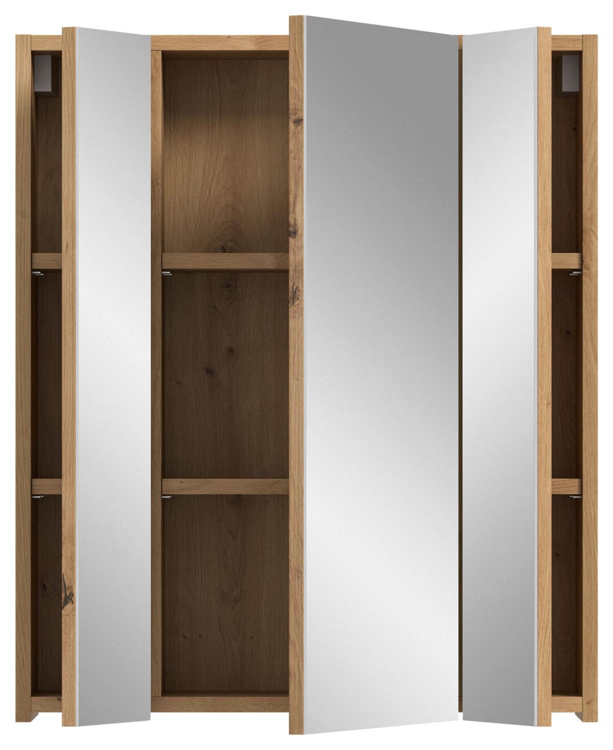 Spiegelschrank Ice Eiche Artisan Dekor B: 60cm - Eiche Artisan, Basics, Glas/Holzwerkstoff (60/70/18cm) - MID.YOU
