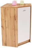 Komód 4-you New Yuk10 - Tölgyfa/Fehér, modern, Faalapú anyag (60,9/85,4/60,9cm)