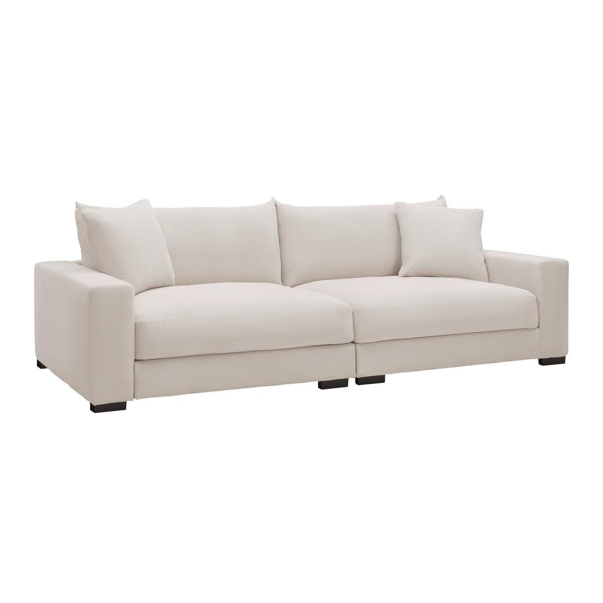 Mega pohovka PEDRO 1200, krémová - krémová, Moderní, kov/dřevo (261/83/124cm) - Mömax