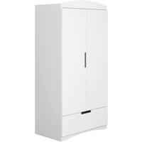 KINDERKLEIDERSCHRANK Classic Weiß B: 90cm - Weiß, MODERN, Holzwerkstoff (90/183,5/52cm) - MID.YOU