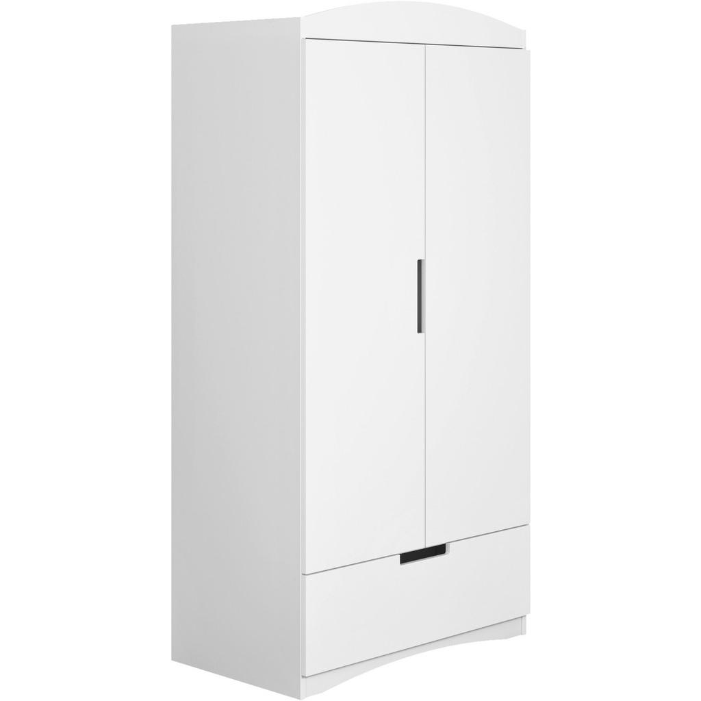KINDERKLEIDERSCHRANK Classic Weiß B: 90cm
