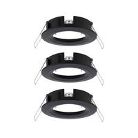 Deckenleuchte Ø 8,4 cm 3-Flammig Rund - Alufarben/Schwarz, Basics, Metall (8,4cm) - Paulmann