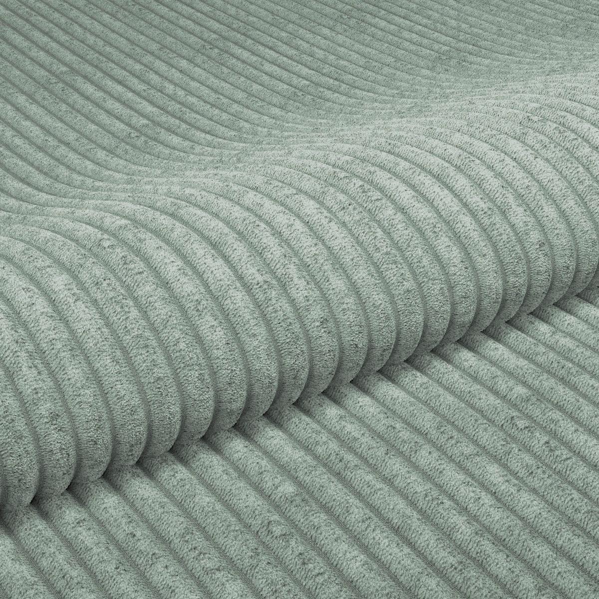 Ecksofa Pelle m. Kissen mintgrün Cord 265x180cm - Schwarz/Mintgrün, MODERN, Textil (265/180cm)