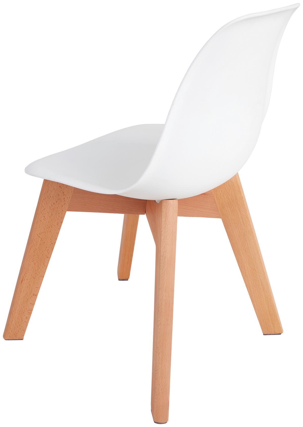 Kinderstuhl Bambino Kunststoff/holz Weiß - Buchefarben/Weiß, MODERN, Holz/Kunststoff (30,5/57/36cm) - Ondega