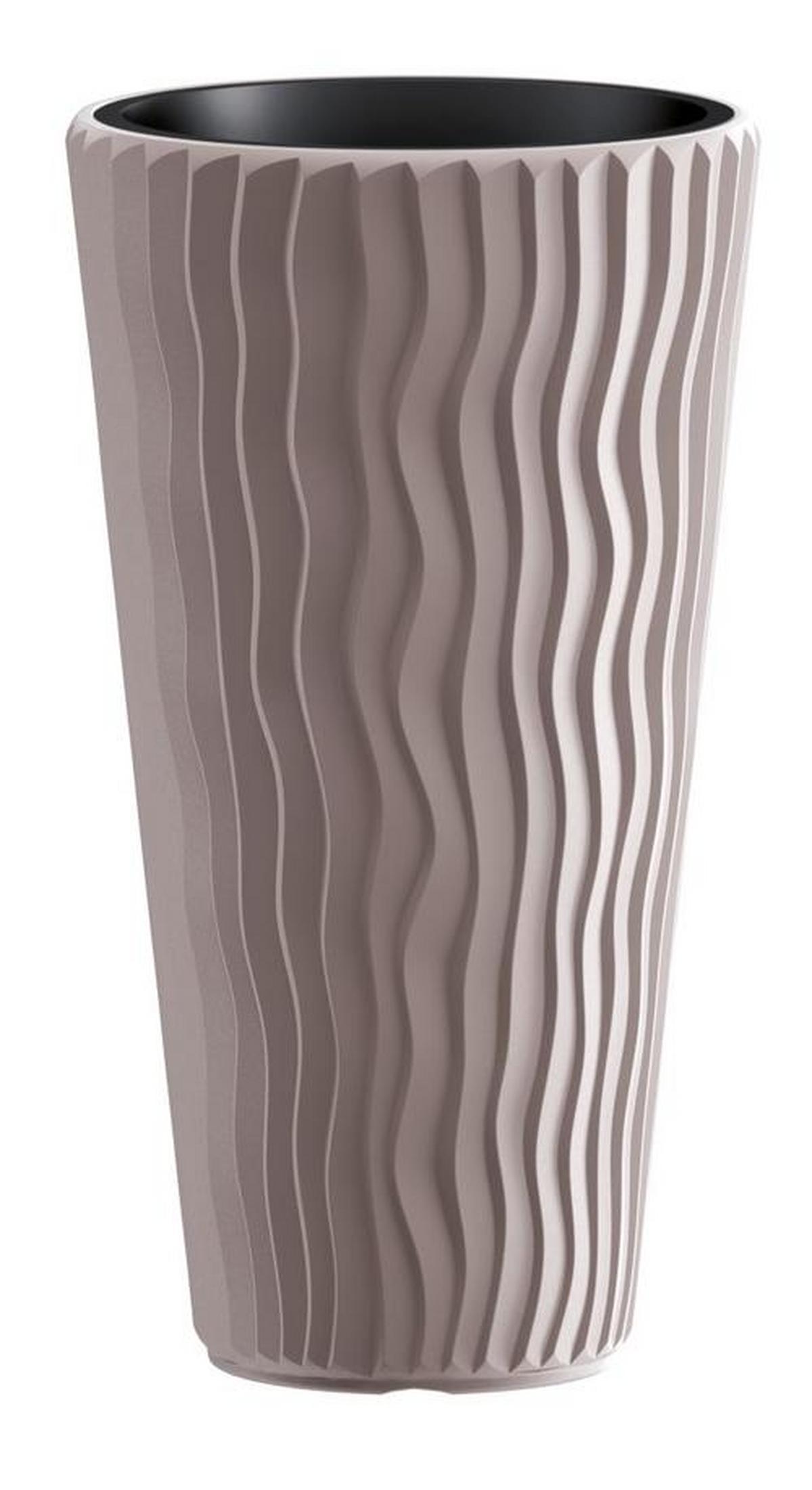 Kaspó Sandy Slim 30cm - cappuccino, műanyag (30cm)