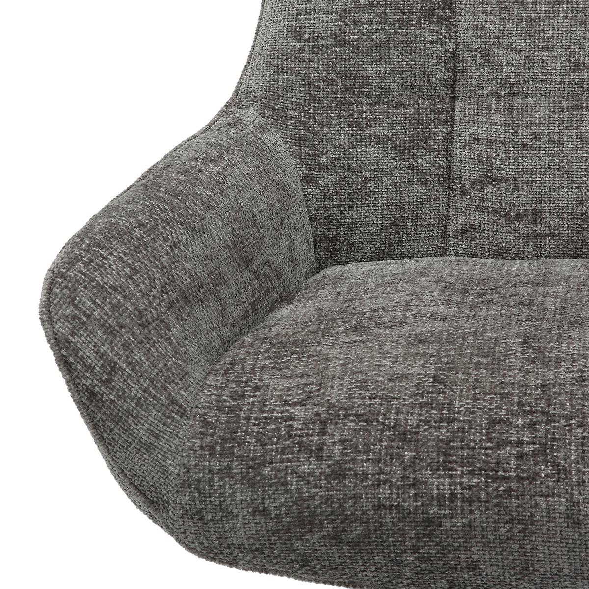 Sessel Dunkelgrau B: 81 Cm - Dunkelgrau/Schwarz, MODERN, Textil (81/103/85cm) - Livetastic